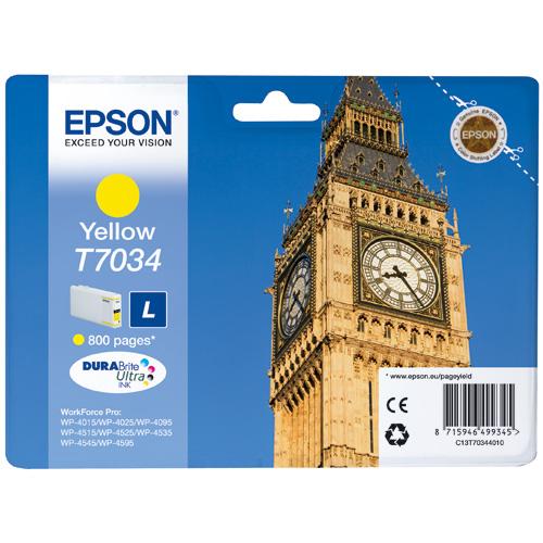 Cartouche d'encre Epson Série Big Ben T7034 L - Jaune